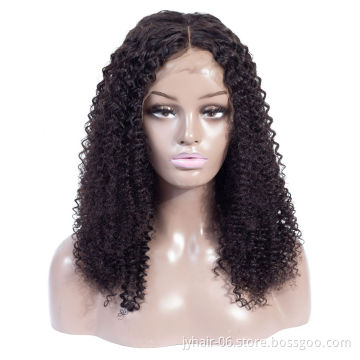 Eli Hot Selling Virgin Human Hair Kinky Curly Lace Wig Short Wig For Black Women